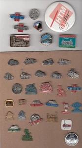 Vintage TRAIN pin badges Railway JOB LOT Locomotive NS Logo 1960s Trix Express - Foto 1 di 1