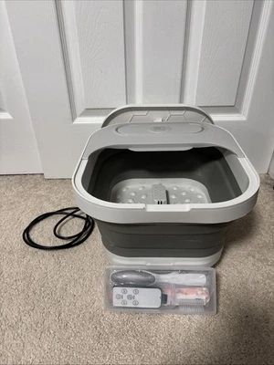 Uni 全可折叠足部水疗浴缸带遥控和配件 — 第 1/4 张图片