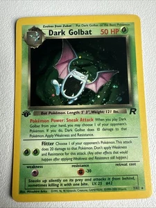 Dark Golbat 7/82 1st Edition Rare Holo Team Rocket PSA WOTC Vintage Pokemon - Picture 1 of 12