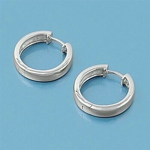 Huggie Hoop Earrings Genuine Sterling Silver 925 Jewelry Product Height 20 mm - Image 1 of 1