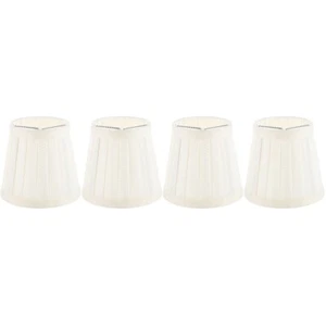 Set of 4 Wall Lamp Shade Very Large Table Mushroom Pleated Shades for Lamps - Picture 1 of 12