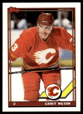 1991 Topps #85 Carey Wilson - Calgary Flames - Image 1 of 2