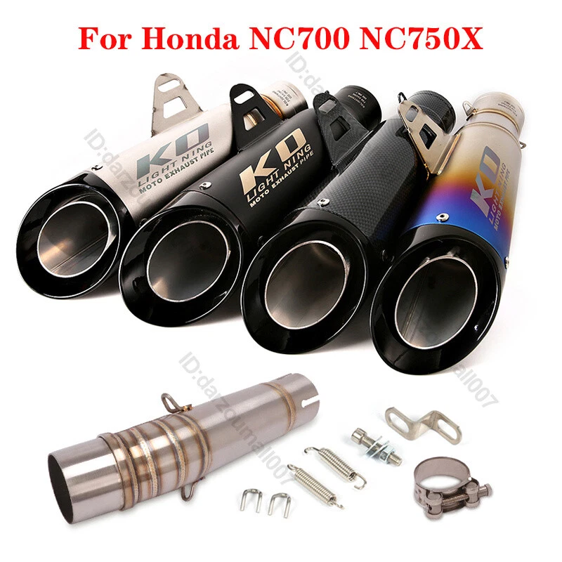 Silenciador escape tubo medio escape moto para Honda NC700X NC700 NC750X Foto 1 de 4