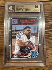 2016 Donruss Press Proofs Red #368 Ezekiel Elliott RR ROOKIE BGS 10 Pristine Wow