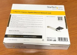 StarTech.com 1 Port PCI Express Gigabit Ethernet Network Interface Adapter Card - Picture 1 of 3