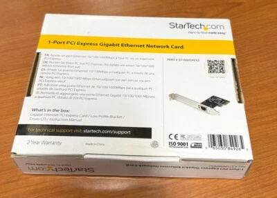StarTech.com 1 Port PCI Express Gigabit  Ethernet Network Interface Adapter Card - Image 1 of 3