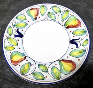 Plato de ensalada con borde de pera Williams Sonoma vintage raro 7 3/4" hecho en Italia - Imagen 1 de 14