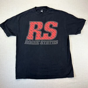 Vintage Rogue Status Large Logo Spell Out Graphic Short Sleeve  T-shirt Size XL - Picture 1 of 2