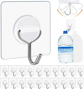 Klebehaken Wandhaken zum Aufhängen Schwerlast 22 Pfund (max.), wasserdicht und rostig - Bild 1 von 12