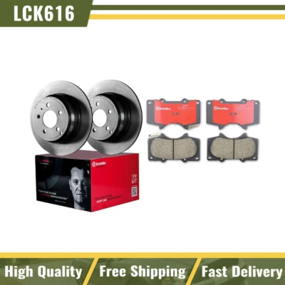 Front Brembo Brake Rotors & Ceramic Brake Pads Set For 2005-2015 Toyota Tacoma - Image 1 of 4