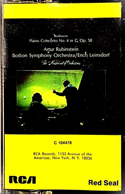 BEETHOVEN Piano Concertos / Arthur Rubenstein, Piano - Sealed Cassette (1974) - Image 1 of 3