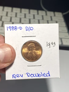 1988 D United States 1 Cent Error Coin - Double Die (DDR) - Picture 1 of 2