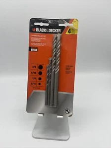 BLACK and  DECKER  4-Piece Drill Bit Set, Hammer Drill- new in package - Picture 1 of 2