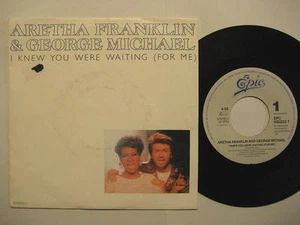 ARETHA FRANKLIN & GEORGE MICHAEL I KNEW YOU WERE WAITING FOR ME 7" VINYL SINGLE - Picture 1 of 1