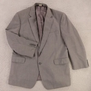 Giacca Jos A Bank grigia a righe 100% lana cappotto sportivo blazer 48R* - Foto 1 di 15