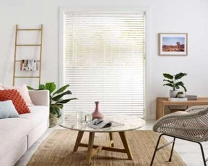 NEW KOO Windowshade 50 mm Fresh White Wood Venetian Blind By Spotlight - Picture 1 of 2