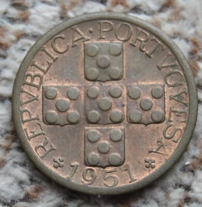 PORTUGAL . XX CENTAVOS 1951 . RARE - Picture 1 of 2