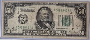 1928 $50 New York Federal Reserve Gold On Demand - Picture 1 of 2