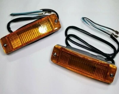 FRONT TURN SIGNAL ASSEMBLY IN BUMPER SET OF 2 VOLKSWAGEN T1 BUG BEETLE 1968-1973 - Image 1 of 3