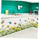  Sunflowers Wall Decals Floral Flowers Stickers Butterfly Wall Art Decor for 