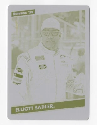 Elliot Sadler 2019 Panini Donruss Racing NASCAR Printing Plate Card #143 1/1 - Image 1 of 2
