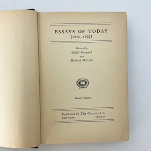 Essays of Today 1926 - 1927 Shepard and Hillyer Student Edition 1928 - Picture 1 of 21
