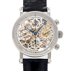 CHRONOSWISS VITA CH7523 741S Chronograph Skeleton Steel Men Automatic - Picture 1 of 5