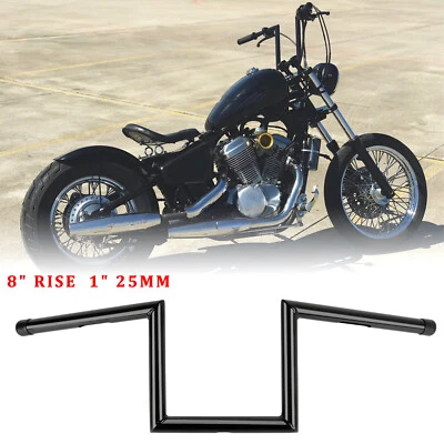 For Honda Shadow 600 600VLX 1" 25mm Motorcycle Drag Bars Handlebar 8" Rise Z-Bar - Imagem 1 de 4