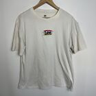 Lee Shirt Men's XL Cotton Short Sleeve Embroidered Casual Beige