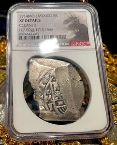 FULL DATE 1714 MEXICO 8 REALES 1715 FLEET PIRATE SILVER COINS SHIPWRECK NGC - Picture 1 of 14