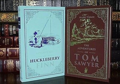 New HUCKLEBERRY FINN TOM SAWYER Mark Twain Suede Leather Feel Ribbon Deluxe - Image 1 of 4