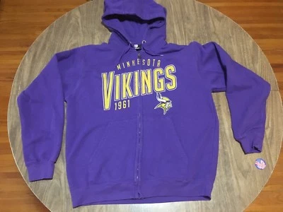 Minnesota Vikings Mediana Cremallera Púrpura Sudadera con Capucha Ropa del Equipo NFL Foto 1 de 4