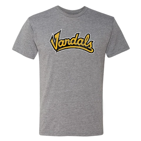 Idaho Vandals Script Logo Triblend T Shirt - Premium Heather Cover