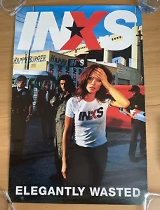 More details for inxs elegantly wasted a1 size promo poster  rare!
