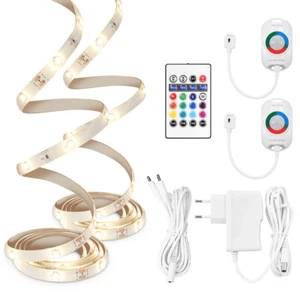 2x Banda de luz LED RGB de 1.5M con sensor de movimiento mando y temporizador - Imagen 1 de 8