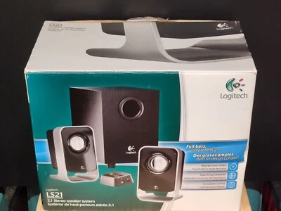 BRAND NEW: LOGITECH LS21 2.0 STEREO SPEAKER SYSTEM - COMPUTER SPEAKERS - Image 1 of 4