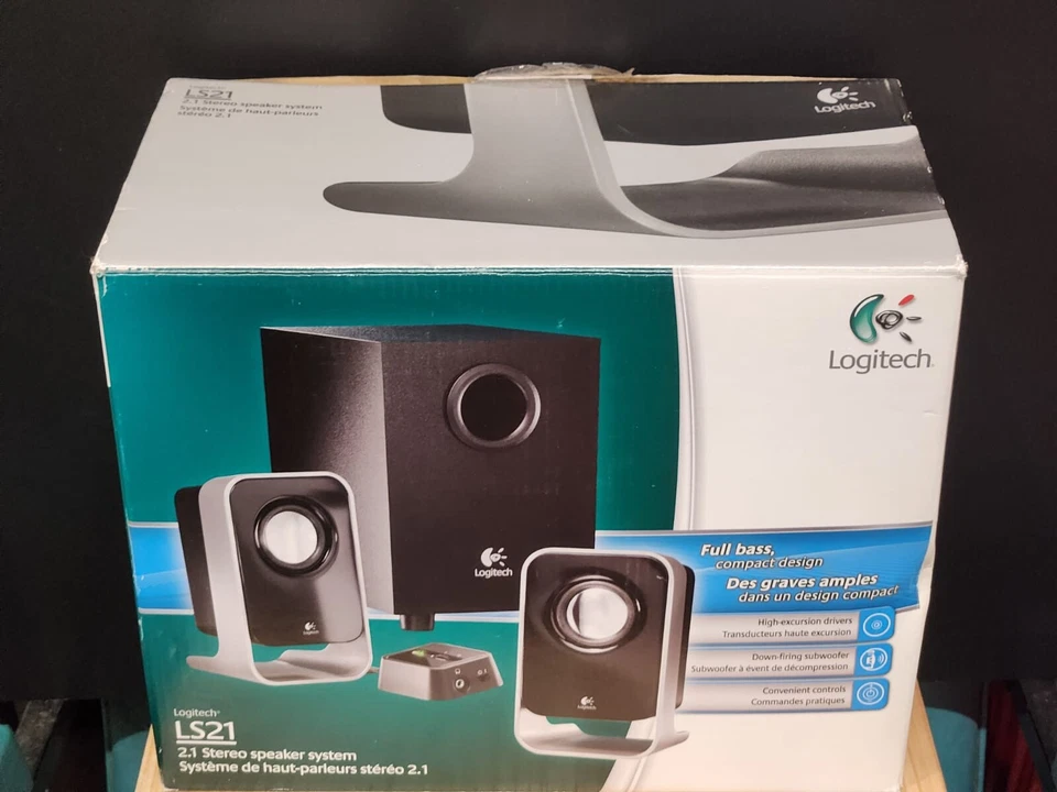 BRAND NEW: LOGITECH LS21 2.0 STEREO SPEAKER SYSTEM - COMPUTER SPEAKERS - Image 1 of 4
