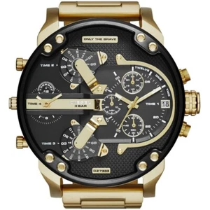 Diesel Herren MR. DADDY 2.0 Quarzuhr DZ7333 Edelstahl schwarzes Zifferblatt 57mm - Bild 1 von 5