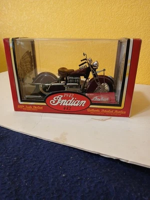 1996 Tootsie Toys 1/10 diecast 1942 INDIAN 442 Motorcycle Red Burgundy NIB. Read - Image 1 of 4