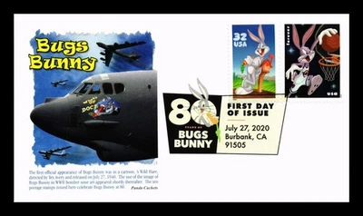 DR JIM STAMPS US COVER BUGS BUNNY CARTOON FDC COMBO PANDA CACHET - Image 1 of 2