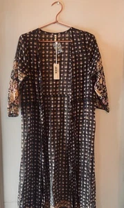 Kimono plumero rosa desierto Spell And The Gypsy Collective en cuervo nuevo con etiquetas marrón rosa - Imagen 1 de 8