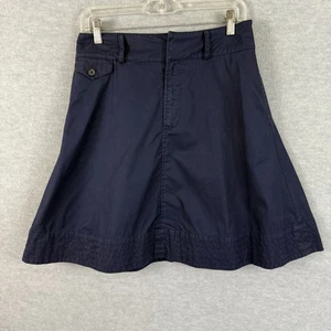 Ralph Lauren Size 8 A-Line Skirt 100% Cotton Navy Blue 30 x 20 Pockets - Picture 1 of 12