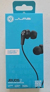 JLab JBuds2 Signature Ohrhörer schwarz Geräuschisolierung 3 Größen Aufsätze Comfort Fit NEU - Bild 1 von 3