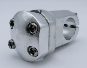 Silver Alloy BMX Stem – 50mm – 22.2mm Bar / 28.6mm Steerer (1 1/8") Steel - Picture 1 of 7