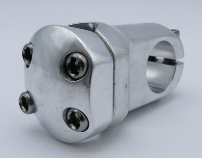 Silver Alloy BMX Stem – 50mm – 22.2mm Bar / 28.6mm Steerer (1 1/8") Steel - Image 1 of 4