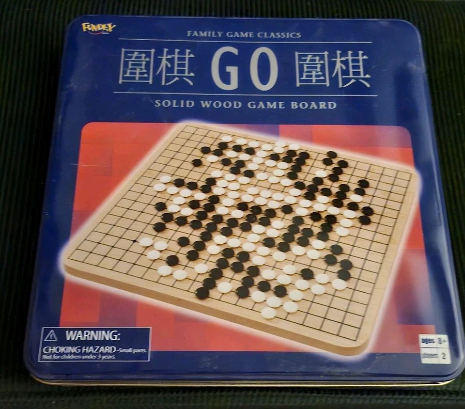 Fundex Go Game Chinese Solid Wood  Game Board In Tin Box - Image 1 of 3