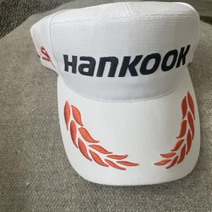 Hankook Tire Racing Hat Orange Leaf 1st White Snapback - Picture 1 of 8