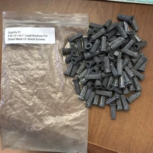 #10-12-14X1” Lead Anchors Lot Of 91 - Picture 1 of 7