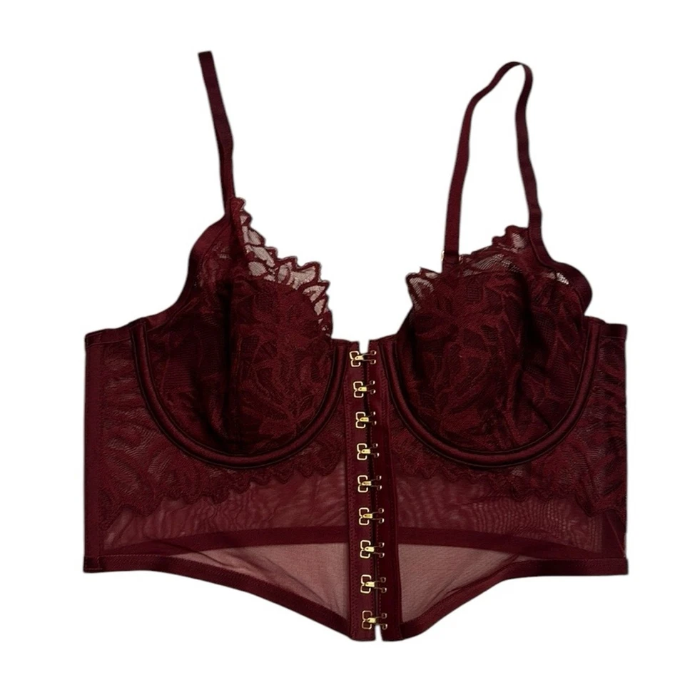 COPIA - Bustier con cable detalle de encaje La Senza con cierre de gancho y ojo talla S Foto 1 de 4