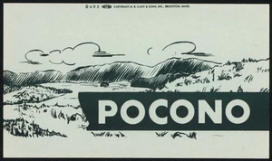 Vintage label POCONO shoe box mountains pictured unused new old stock n-mint+ - Picture 1 of 2